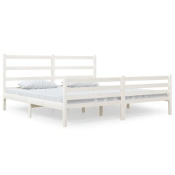 vidaXL Estructura de cama madera maciza de pino blanca 180x200 cm
