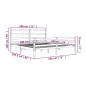 vidaXL Estructura de cama madera maciza de pino blanca 180x200 cm vidaXL Estructura de cama madera maciza de pino blanca 180x200 cm