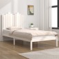 vidaXL Estructura de cama madera maciza de pino blanco 100x200 cm vidaXL Estructura de cama madera maciza de pino blanco 100x200 cm