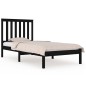 vidaXL Estructura de cama madera maciza de pino negra 90x200 cm vidaXL Estructura de cama madera maciza de pino negra 90x200 cm
