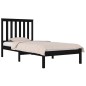 vidaXL Estructura de cama madera maciza de pino negra 90x200 cm vidaXL Estructura de cama madera maciza de pino negra 90x200 cm