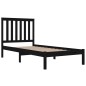 vidaXL Estructura de cama madera maciza de pino negra 90x200 cm vidaXL Estructura de cama madera maciza de pino negra 90x200 cm