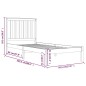vidaXL Estructura de cama madera maciza de pino negra 90x200 cm vidaXL Estructura de cama madera maciza de pino negra 90x200 cm