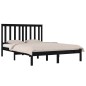 vidaXL Estructura de cama de madera maciza de pino negra 140x200 cm vidaXL Estructura de cama de madera maciza de pino negra 140x200 cm