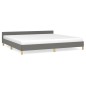 vidaXL Estructura de cama con cabecero tela gris oscuro 200x200 cm vidaXL Estructura de cama con cabecero tela gris oscuro 200x200 cm