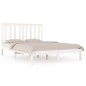 vidaXL Estructura de cama madera maciza de pino blanco 200x200 cm vidaXL Estructura de cama madera maciza de pino blanco 200x200 cm
