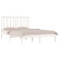 vidaXL Estructura de cama madera maciza de pino blanco 200x200 cm vidaXL Estructura de cama madera maciza de pino blanco 200x200 cm