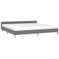 vidaXL Estructura de cama con cabecero tela gris oscuro 200x200 cm vidaXL Estructura de cama con cabecero tela gris oscuro 200x200 cm