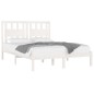 vidaXL Estructura de cama de madera de pino maciza blanca 140x190 cm vidaXL Estructura de cama de madera de pino maciza blanca 140x190 cm