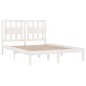vidaXL Estructura de cama de madera de pino maciza blanca 140x190 cm vidaXL Estructura de cama de madera de pino maciza blanca 140x190 cm