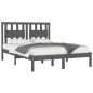 vidaXL Estructura de cama de madera maciza de pino gris 140x200 cm vidaXL Estructura de cama de madera maciza de pino gris 140x200 cm