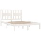 vidaXL Estructura cama madera maciza pino blanca super king 180x200 cm vidaXL Estructura cama madera maciza pino blanca super king 180x200 cm