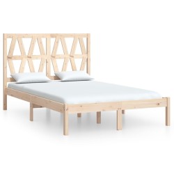 vidaXL Estructura de cama madera maciza de pino 120x190 cm