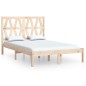 vidaXL Estructura de cama madera maciza de pino 120x190 cm vidaXL Estructura de cama madera maciza de pino 120x190 cm