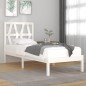 vidaXL Estructura de cama madera maciza de pino blanco 100x200 cm vidaXL Estructura de cama madera maciza de pino blanco 100x200 cm