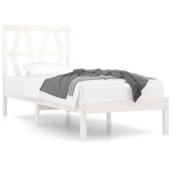 vidaXL Estructura de cama madera maciza de pino blanco 100x200 cm