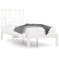 vidaXL Estructura de cama madera maciza de pino blanco 100x200 cm vidaXL Estructura de cama madera maciza de pino blanco 100x200 cm