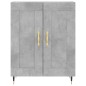 vidaXL Aparador alto madera contrachapada gris hormigón 69,5x34x180 cm vidaXL Aparador alto madera contrachapada gris hormigón 69,5x34x180 cm
