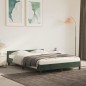 vidaXL Estructura cama con cabecero terciopelo verde oscuro 140x190 cm vidaXL Estructura cama con cabecero terciopelo verde oscuro 140x190 cm