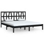 vidaXL Estructura de cama madera maciza de pino negra 180x200 cm