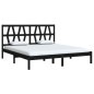vidaXL Estructura de cama madera maciza de pino negra 180x200 cm