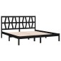 vidaXL Estructura de cama madera maciza de pino negra 180x200 cm