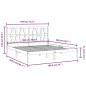 vidaXL Estructura de cama madera maciza de pino negra 180x200 cm