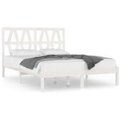 vidaXL Estructura de cama madera maciza de pino blanco 120x200 cm