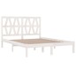 vidaXL Estructura de cama madera maciza de pino blanco 120x200 cm