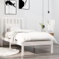 vidaXL Estructura de cama individual madera maciza blanco 90x190 cm vidaXL Estructura de cama individual madera maciza blanco 90x190 cm