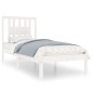 vidaXL Estructura de cama individual madera maciza blanco 90x190 cm vidaXL Estructura de cama individual madera maciza blanco 90x190 cm