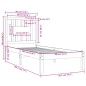 vidaXL Estructura de cama individual madera maciza blanco 90x190 cm vidaXL Estructura de cama individual madera maciza blanco 90x190 cm