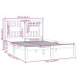 vidaXL Estructura de cama madera maciza marrón miel 120x190 cm