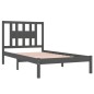 vidaXL Estructura de cama de madera maciza de pino gris 100x200 cm vidaXL Estructura de cama de madera maciza de pino gris 100x200 cm
