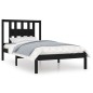 vidaXL Estructura de cama madera maciza de pino negro 100x200 cm