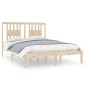 vidaXL Estructura de cama madera maciza de pino 140x190 cm vidaXL Estructura de cama madera maciza de pino 140x190 cm