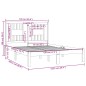 vidaXL Estructura de cama madera maciza de pino negro 120x200 cm vidaXL Estructura de cama madera maciza de pino negro 120x200 cm