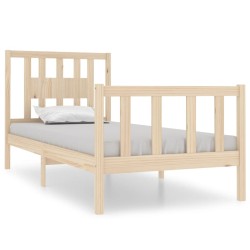 vidaXL Estructura de cama madera maciza 75x190 cm
