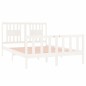 vidaXL Estructura de cama doble madera maciza blanca 135x190 cm vidaXL Estructura de cama doble madera maciza blanca 135x190 cm