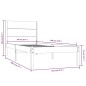 vidaXL Estructura de cama individual madera maciza blanco 90x190 cm vidaXL Estructura de cama individual madera maciza blanco 90x190 cm