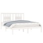 vidaXL Estructura de cama de madera maciza de pino blanco 160x200 cm