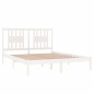 vidaXL Estructura de cama de madera maciza de pino blanco 160x200 cm