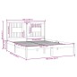 vidaXL Estructura de cama de madera maciza de pino blanco 160x200 cm