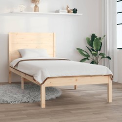 vidaXL Estructura de cama de madera maciza de pino 90x200 cm