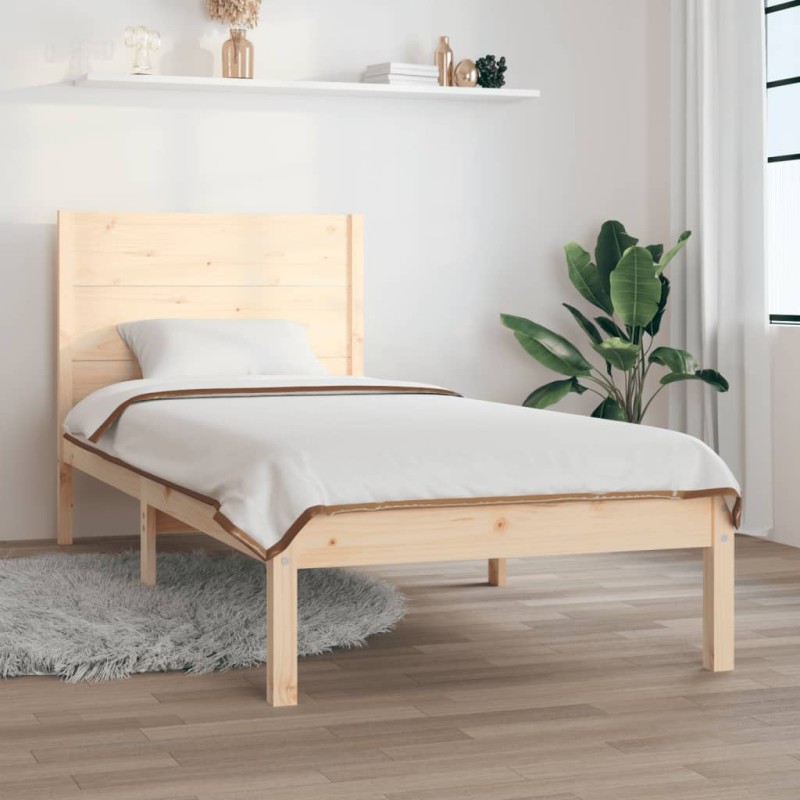 vidaXL Estructura de cama de madera maciza de pino 90x200 cm vidaXL Estructura de cama de madera maciza de pino 90x200 cm