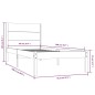 vidaXL Estructura de cama de madera maciza de pino 90x200 cm vidaXL Estructura de cama de madera maciza de pino 90x200 cm