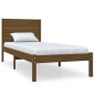 vidaXL Estructura de cama madera maciza de pino marrón miel 100x200 cm