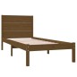 vidaXL Estructura de cama madera maciza de pino marrón miel 100x200 cm