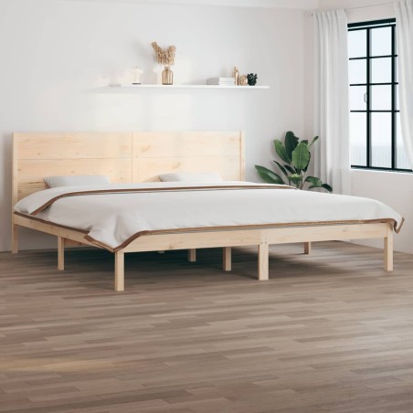 vidaXL Estructura de cama de madera maciza de pino 200x200 cm