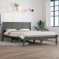 vidaXL Estructura de cama madera maciza de pino gris 120x200 cm vidaXL Estructura de cama madera maciza de pino gris 120x200 cm